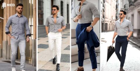 Trending Grey Shirt Combination With Pants