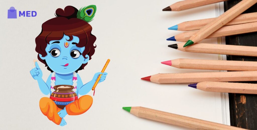Easy Janmashtami Drawings