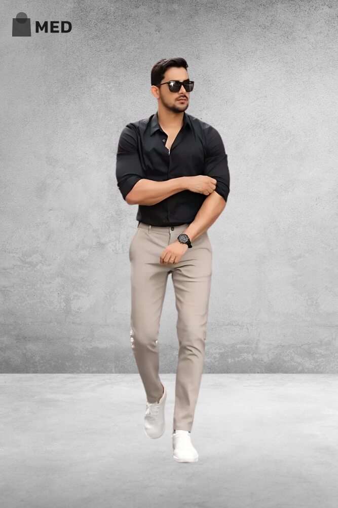 grey trousers combination