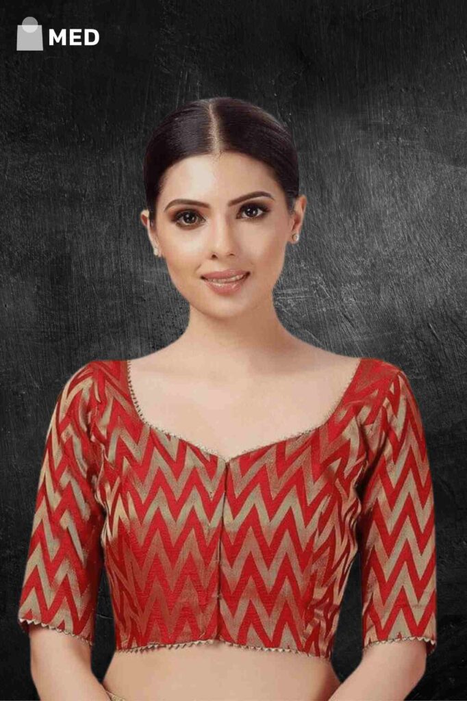 silk saree blouse design