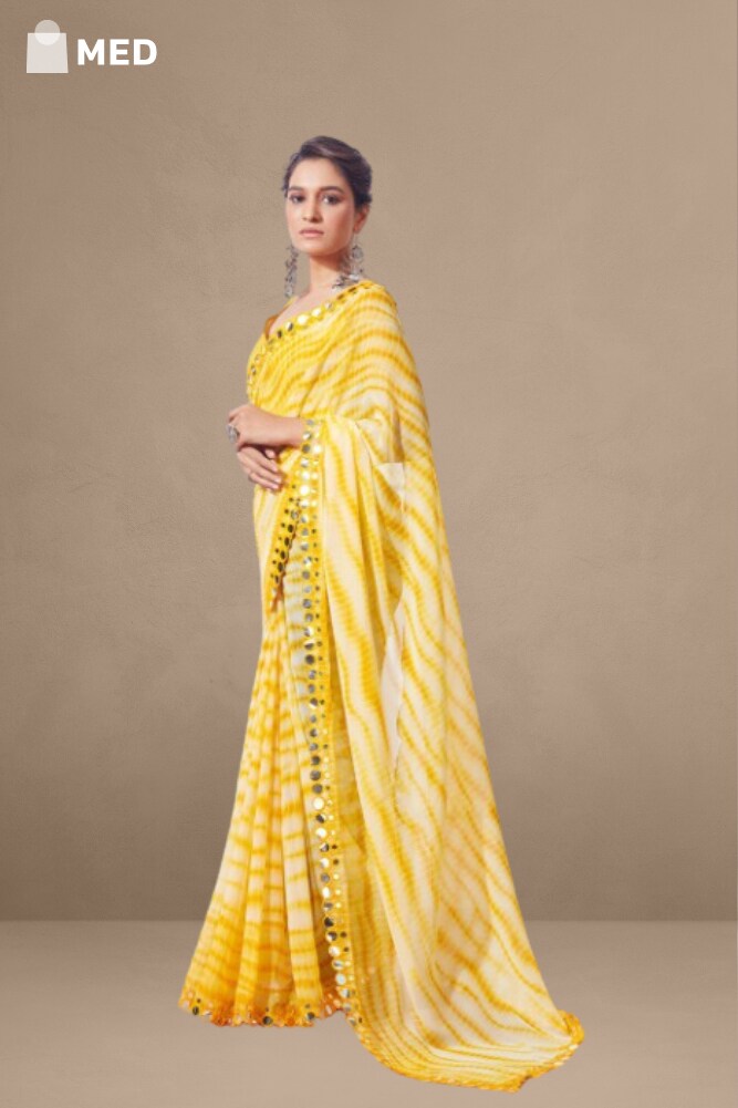 Simple haldi dress for bride