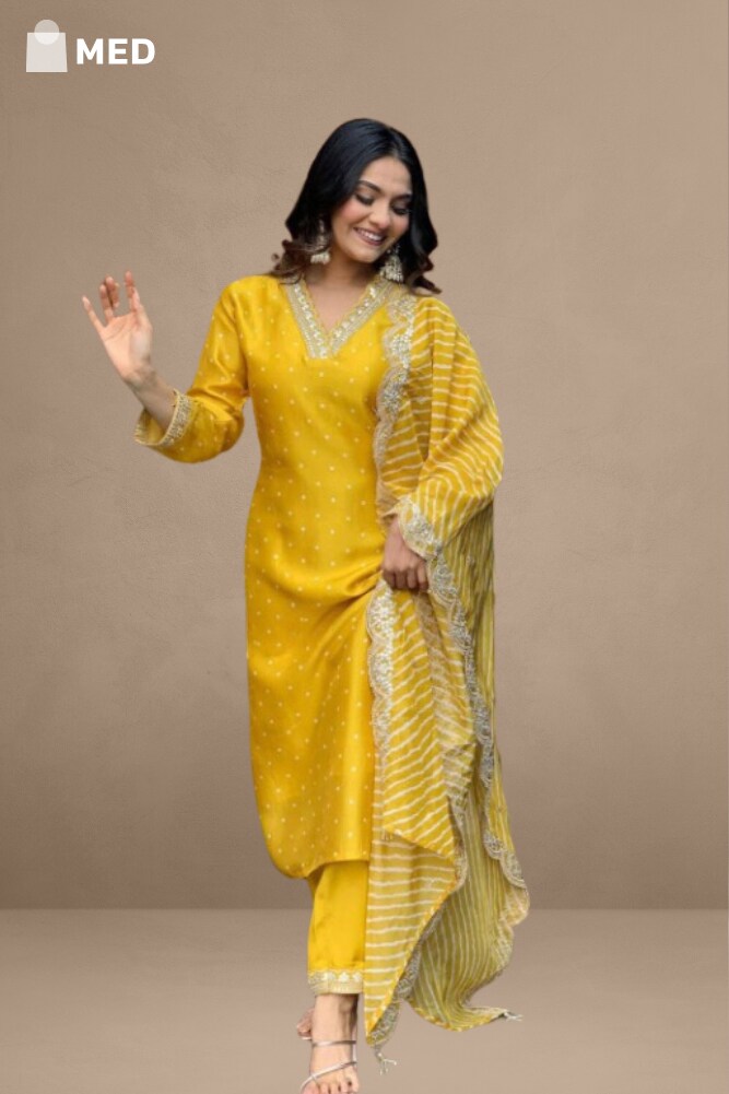 haldi dress for ladies