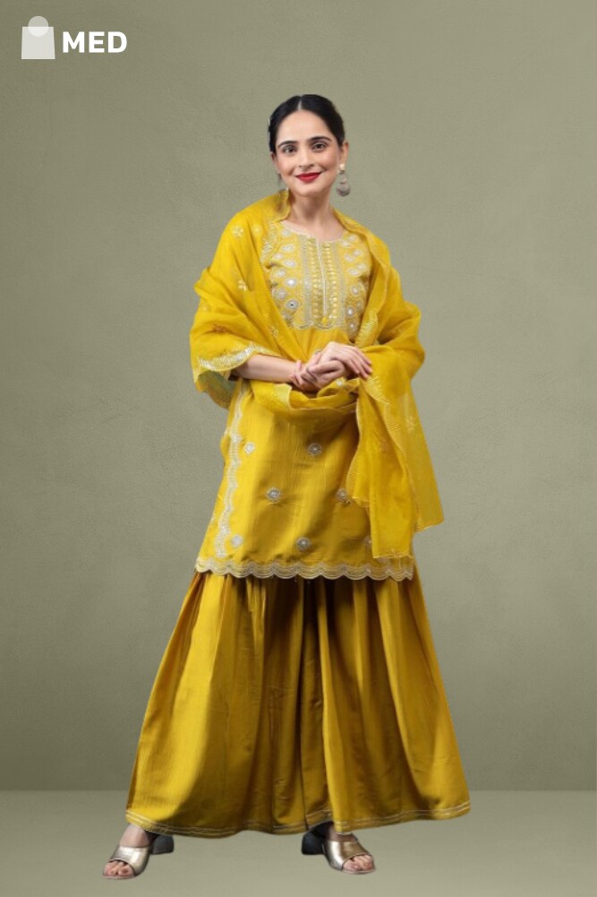 dress for haldi function myntra