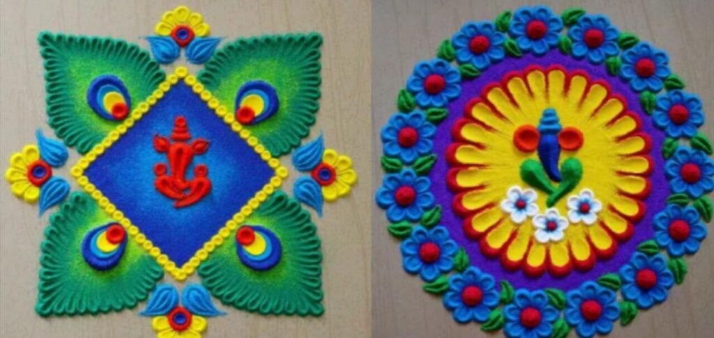 rangoli designs for diwali ganesh ji