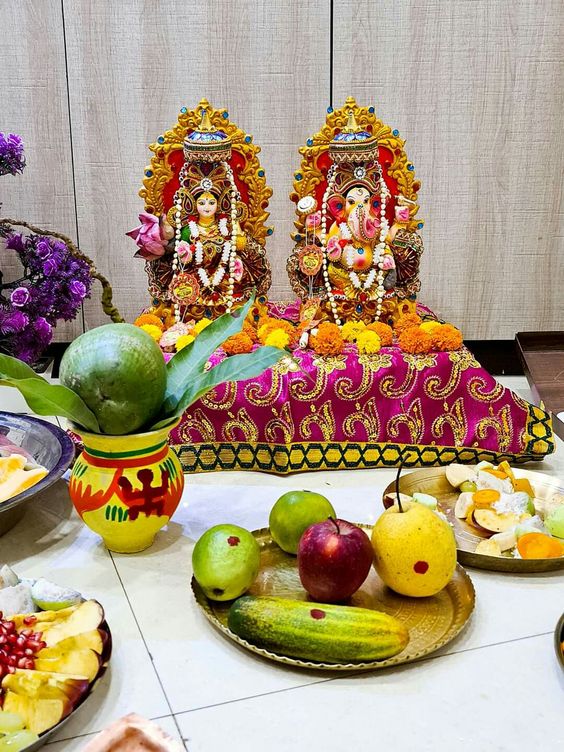 Lakshmi Pooja Decoration at Home