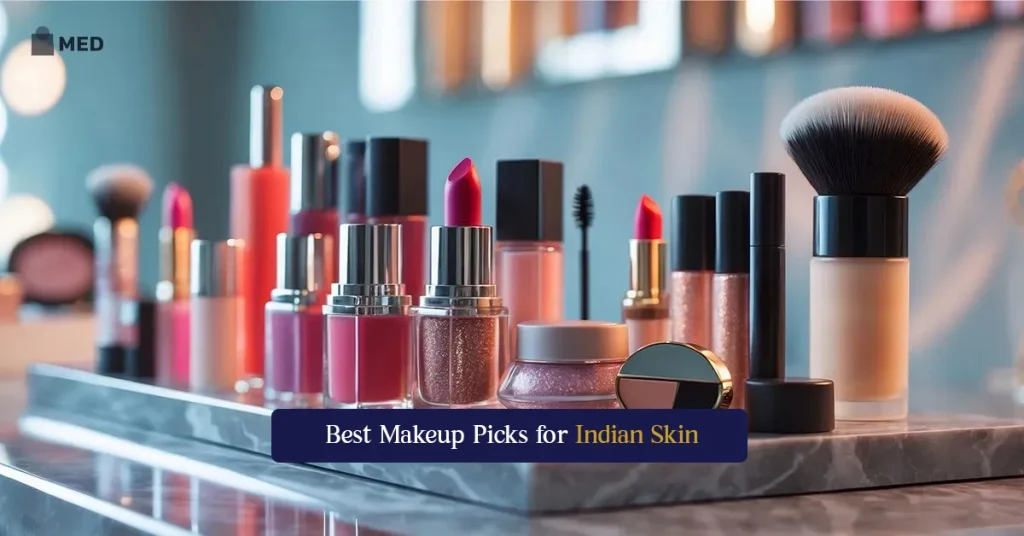 Makeup products vanity display