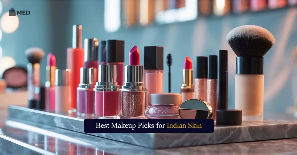 Makeup products vanity display