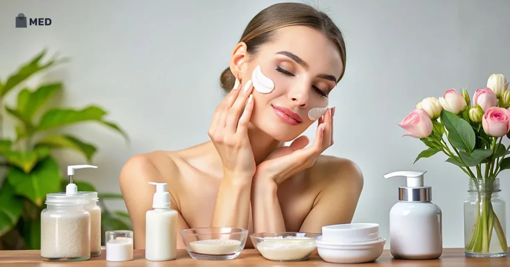 Skincare routine facial care