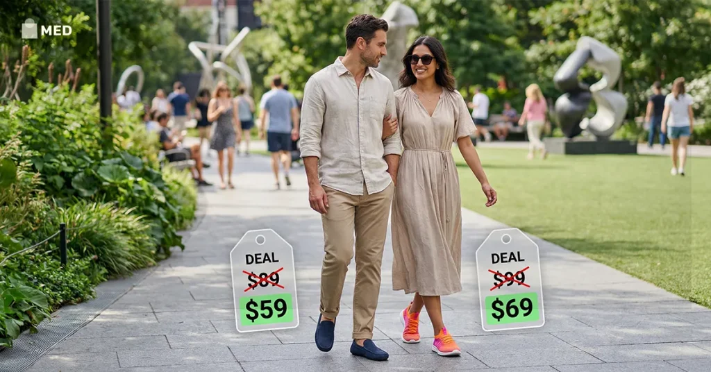 Neeman's shoes seasonal sale discounts showing price drops and best time to buy footwear deals